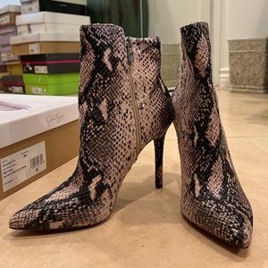 Python Larette Pointed Toe Ankle Boots